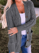 Offener Strickcardigan mit Zopfmuster