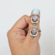 Oval Rainbow Moonstone Moon Phases Ring