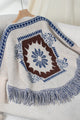 Boho Strickpullover mit Quasten-Saum