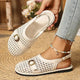 Damen Flechtsandalen Flach Mit Geschlossener Zehenpartie