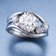 Vintage Silver Diamond Ring