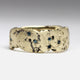 Vintage Golden Forged Ring with Blue Inlaid Crystal