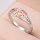Rose Heart Gold & Silver Ring