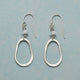 Vintage Silver Hollow Stone Earrings