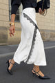 Damen Midirock Aus Satin Mit Spitze Und A Linie