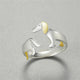 925 Sterling Silver Dachshund Ring