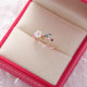 Adjustable Wildflower Ring with Gold Gemstones