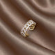 Luxurious Adjustable Ring with Pearls in Gold