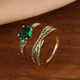 Elegant Rings in Green Gold