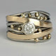 Vintage Gold Intarsia Zirconia Ring