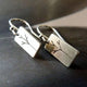 Vintage Rectangular Tree Draw Earrings