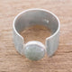Vintage Ring with Inlaid Stones Made of Sterling Silver