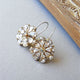 Vintage Bright Crystal Flower Earrings