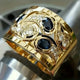 Wine Harvest Ring with Blue Zirconium