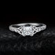 Crystalline Ring made of Silver