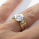 Golden Round Crystal Ring