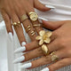 Vintage Flower Petal Ring Collection
