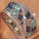 Wine Harvest Ring with Blue Zirconium Dioxide