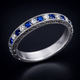 Fine Blue Silver Zirconia Ring