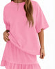 Damen Zweiteiler Mit Crewneck Top Und Minirock