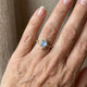 Elegant Hollow Flower With Cat Eye Stone Moonstone Ring