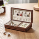 Handcrafted Black Walnut Jewelry Box with Velvet Interior
