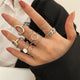 Pack of 11 Rings made of Silver
