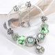 Chic Bracelet in Silver and Green Crystal