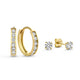 Elegant Dara Brillane Gold Stone Earrings Set
