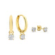 Elegant Larmes de Lune Gold Stone Earrings Set