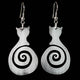 Vintage Cat Spiral Earrings