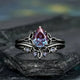 Lila layered ring