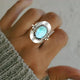 Opal Silver-Plated Thick Ring