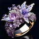 Exotic Ring Made of Purple Glass