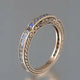 Exotic Sky Stone Ring with Inlays