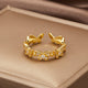 Adjustable Butterfly Ring in Gold