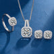 Exclusive White Gold Aria Square Radiant Jewellery Set
