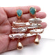 Pink Biwa Pearl & Amazonite Statement Earrings