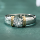 Silver & Gold Crystal Ring