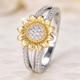 Exotic Sunbloom Gold & Silver Ring