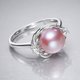 Silver & Pink Pearl Ring