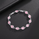 Silver & Pink Crystal Bracelet