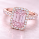 Pink Stone Zirconia & Silver Ring