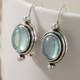 Vintage Blue Moonstone Earrings