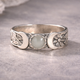 Vintage Minimalist Moonstone Silver Ring