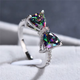 Silver & Zirconia Bow Ring