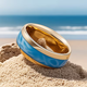 Sparkle of the Ocean Gold Ring