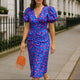 Noor™ - Halblange Kleid mit Puffärmeln