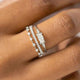 Elegant Ring Shiny Silver Set