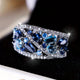 Silver Blue Shiny Vintage Ring